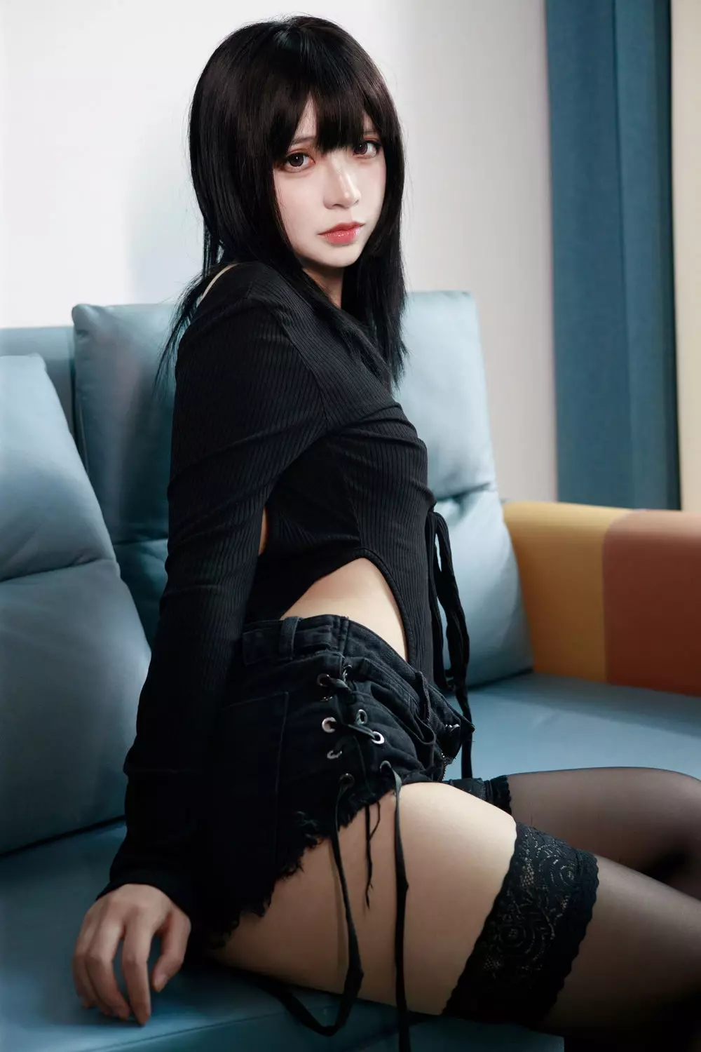 No.072-黑毛衣短裤 [40P] 美女好身材自拍锁屏壁纸-丽图社