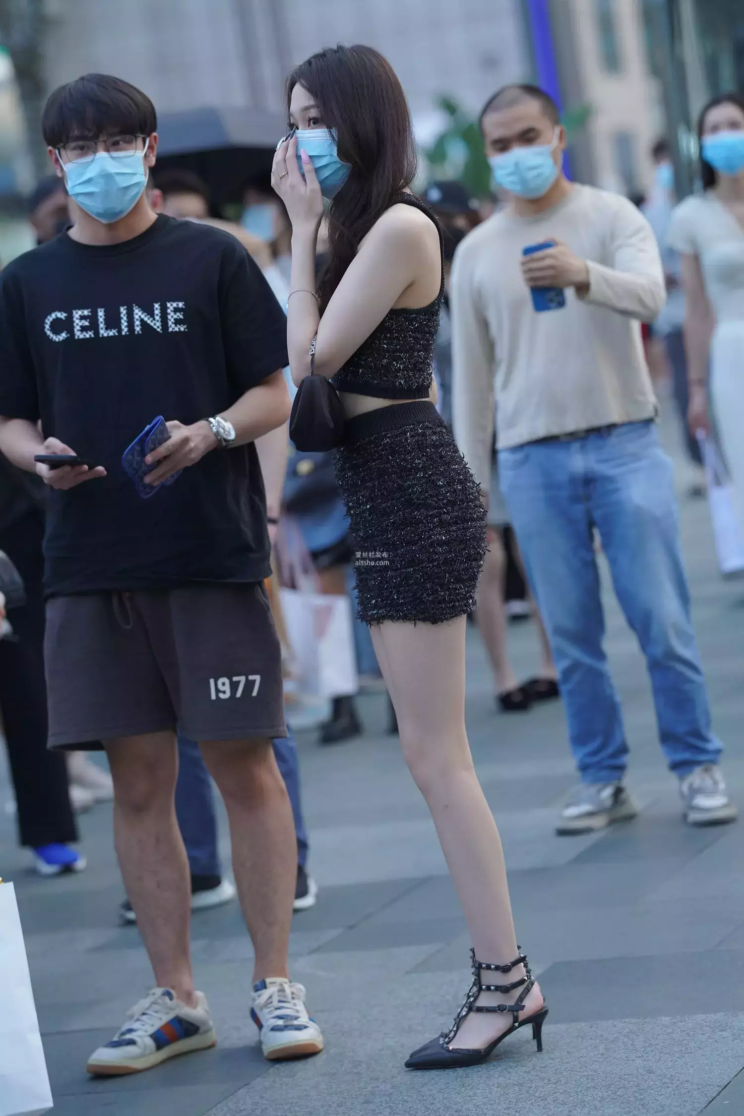 精选街拍作品 NO.1707 包臀裙大长腿美女 街拍穿搭-丽图社