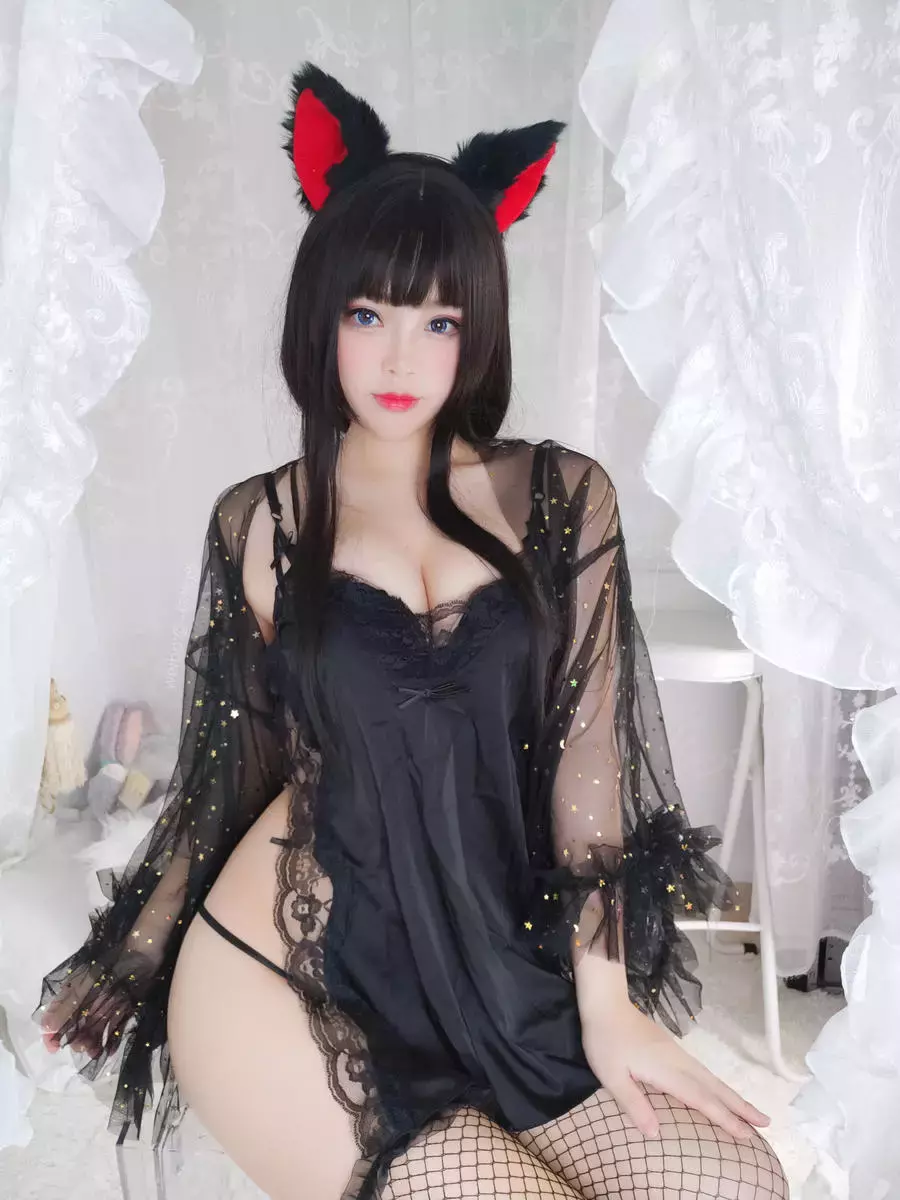 No.054 – 黑系猫咪少女 [62P 21V] 超好看的辣妹身材壁纸合集-丽图社