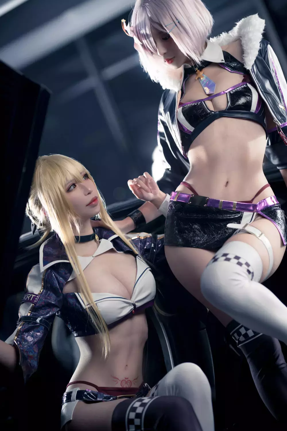 No.018-玛修 黑枪呆 同人赛车 – 双人 [6P] 甜美可爱!少女小清新写真精选-丽图社