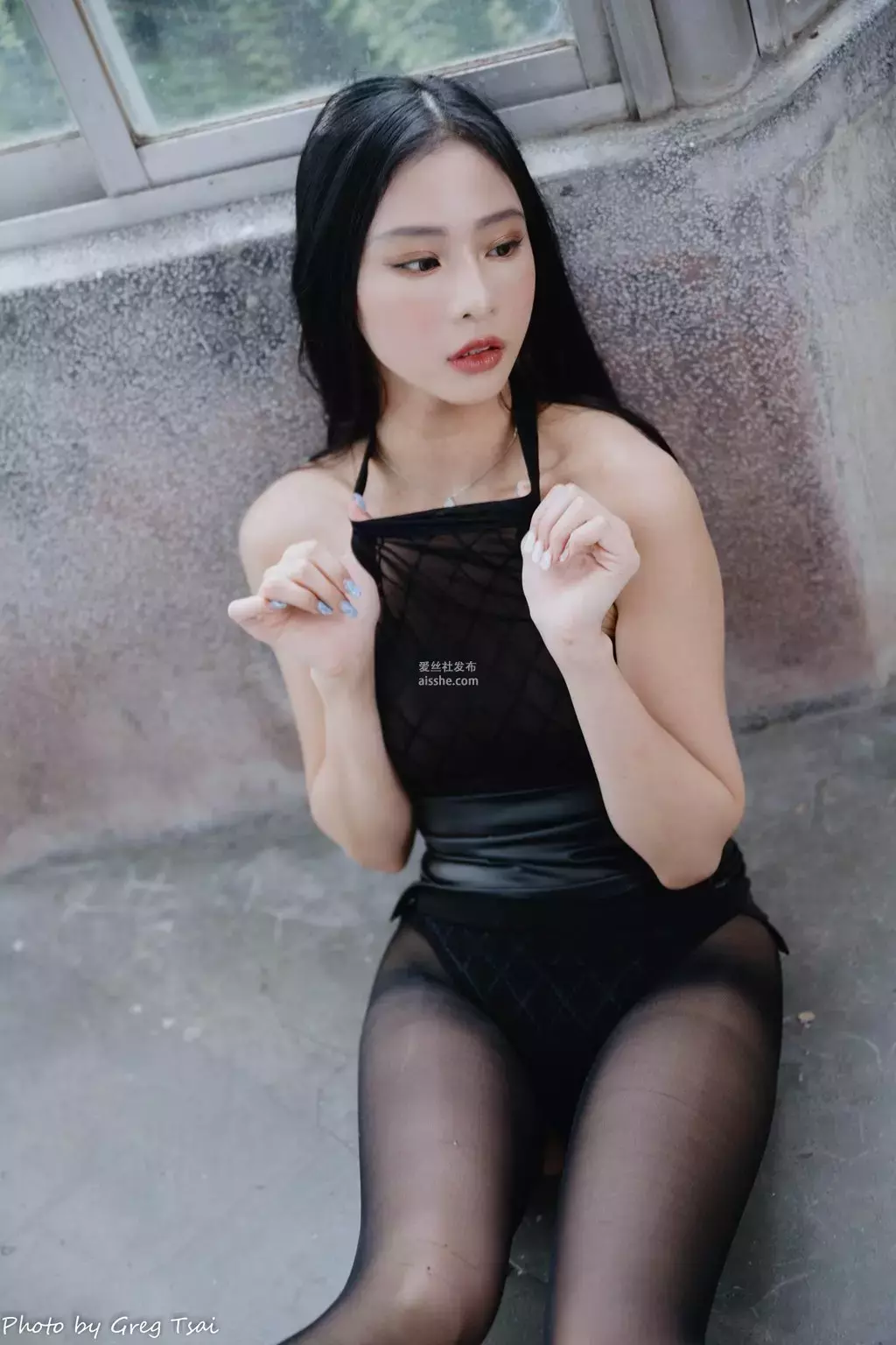 精选模拍作品 NO.270 Jessie 短裙黑丝高跟-001 清秀美女气质迷人街拍写真-丽图社