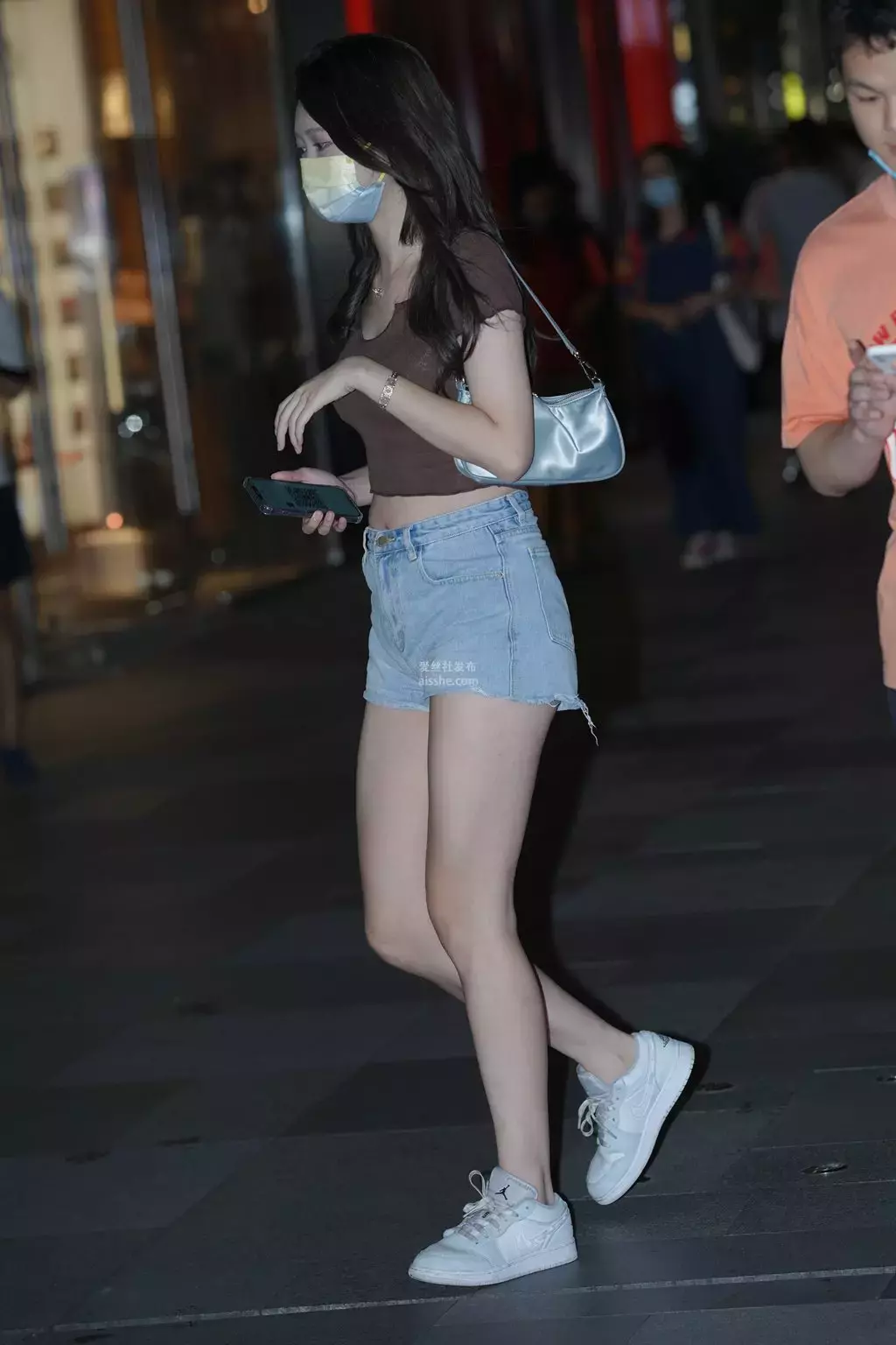 精选街拍作品 NO.2301 青春靓丽牛仔短裤 街拍美术馆-丽图社
