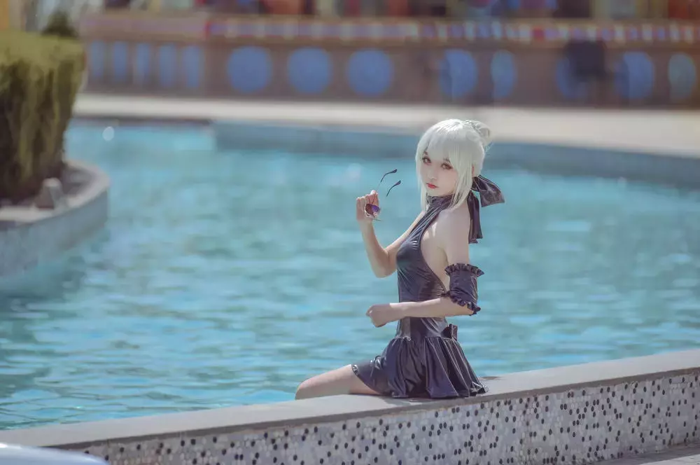 No.002-黑saber泳装_第二弹阿尔托莉雅alter [12P] 美女写真图片-丽图社