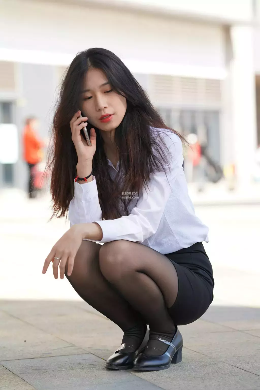 魔镜街拍 NO.135 街拍OL范嘿丝美女-4 街拍美女三里屯最火-丽图社