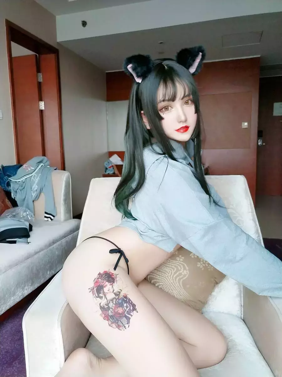 No.005-猫耳 黑 [25P 8V] 写真美女高清壁纸-丽图社