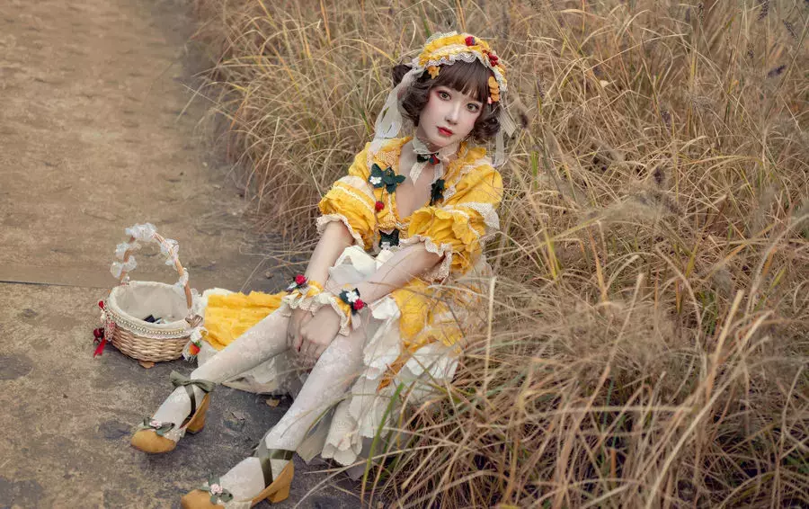 No.018-lolita黄裙 [12P] 又纯又欲心动型小姐姐-丽图社