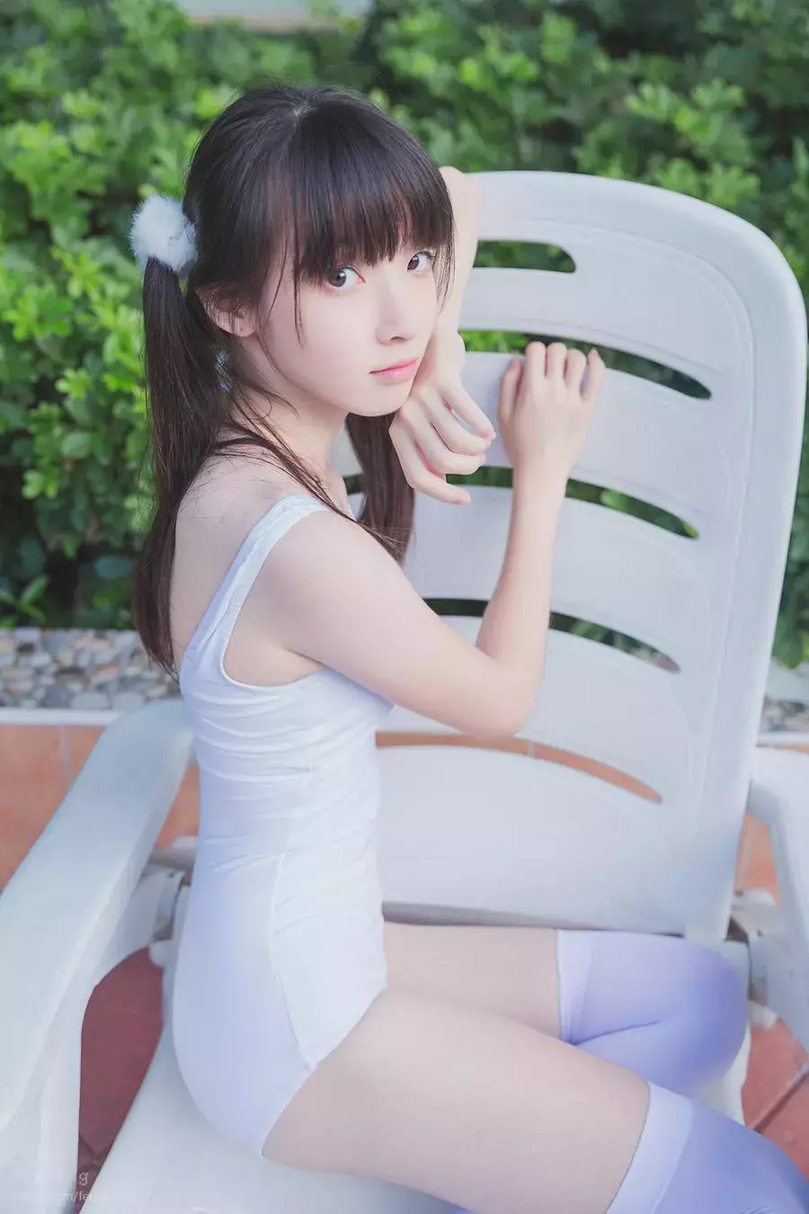 No.009-泳边白丝 [29P] 高清美女写真壁纸-丽图社