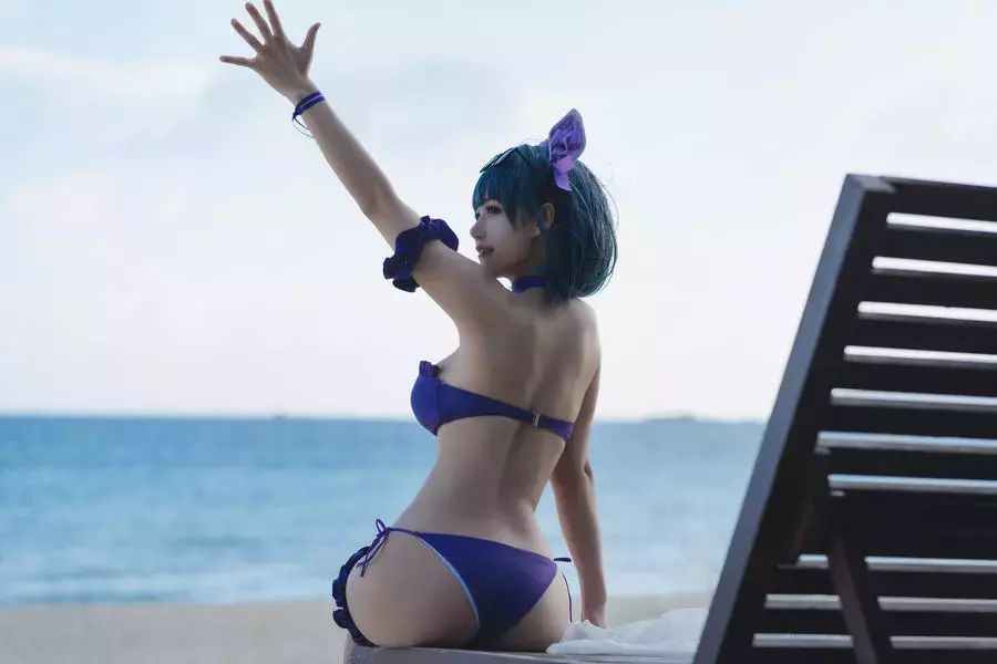 No.042 – 2023年01月舰长 柴郡泳装 [22P] 清秀自然美女头像图片-丽图社