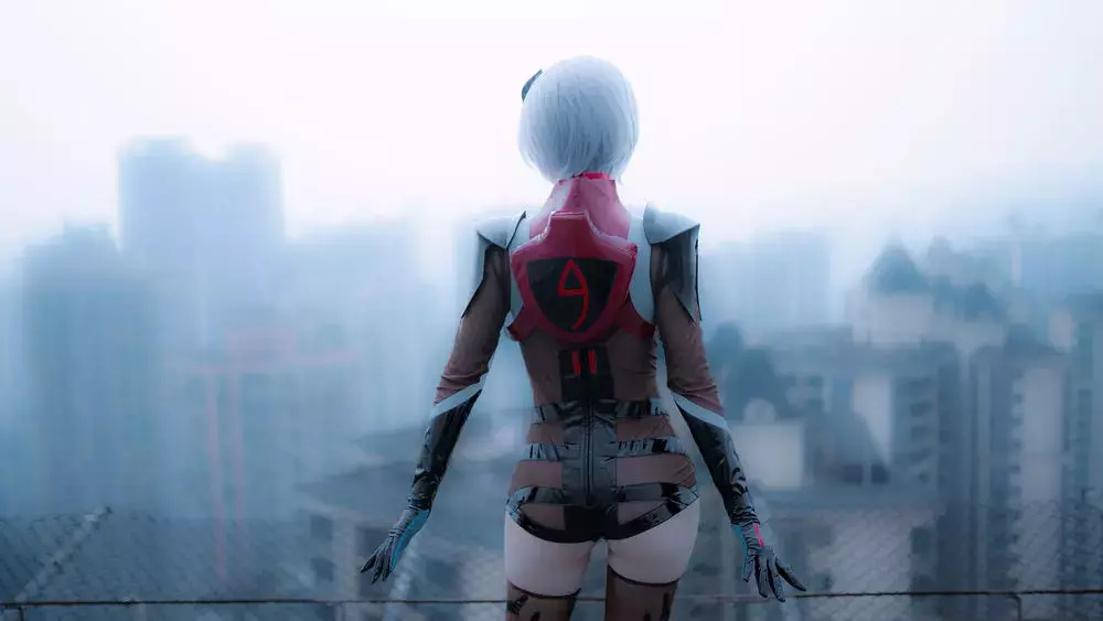 No.014-绫波丽 [8P] 长裙比基尼风美女写真-丽图社