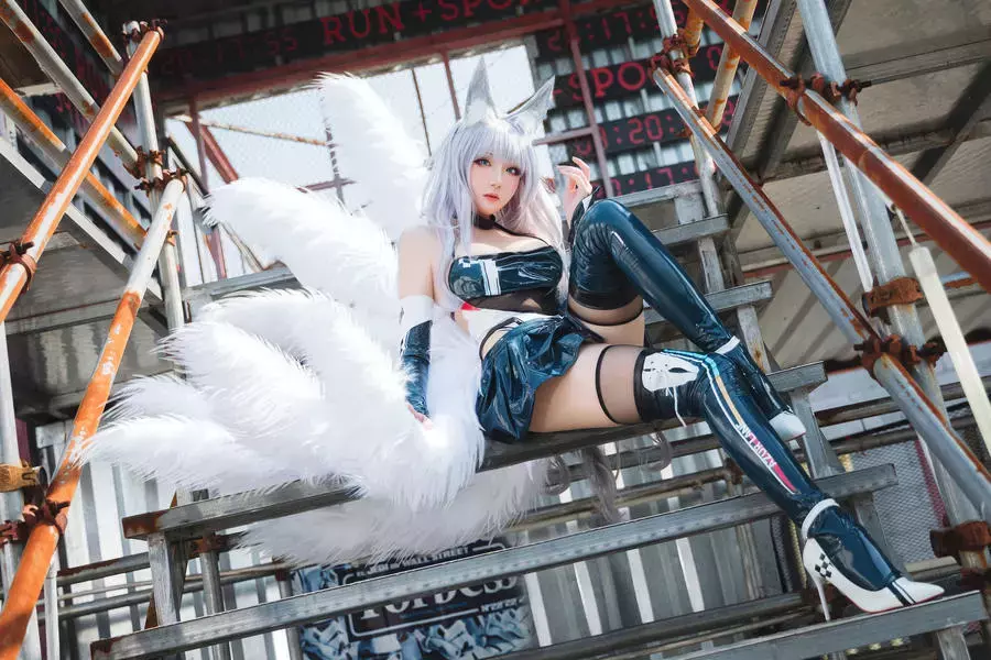 No.060-碧蓝航线 信浓赛车 轰鸣的银轮皮肤 [16P] 美女高清壁纸女神写真-丽图社