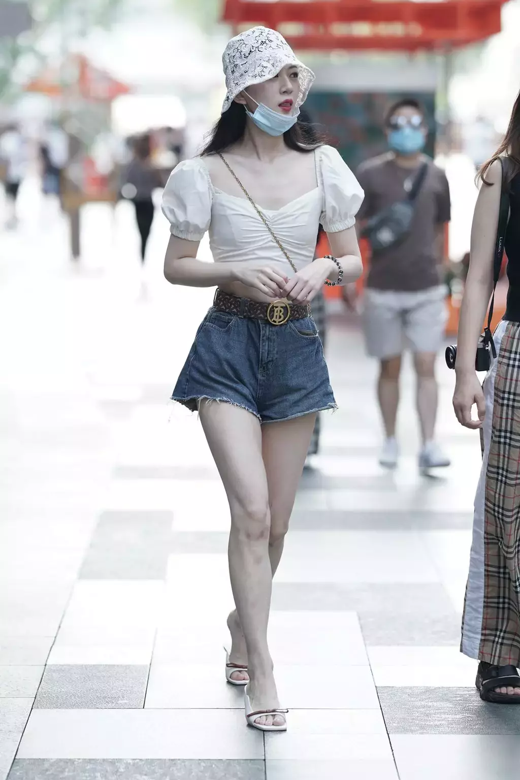 精选街拍作品 NO.1090 很白的妹纸 街拍夏夏-丽图社