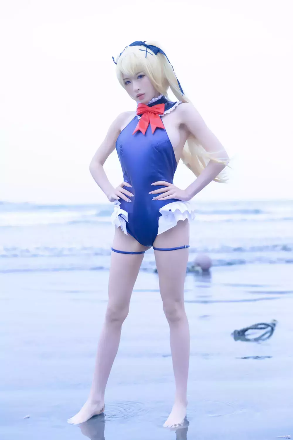 No.024-玛丽萝丝 蓝色泳衣 [32P] 清秀自然美女头像图片-丽图社