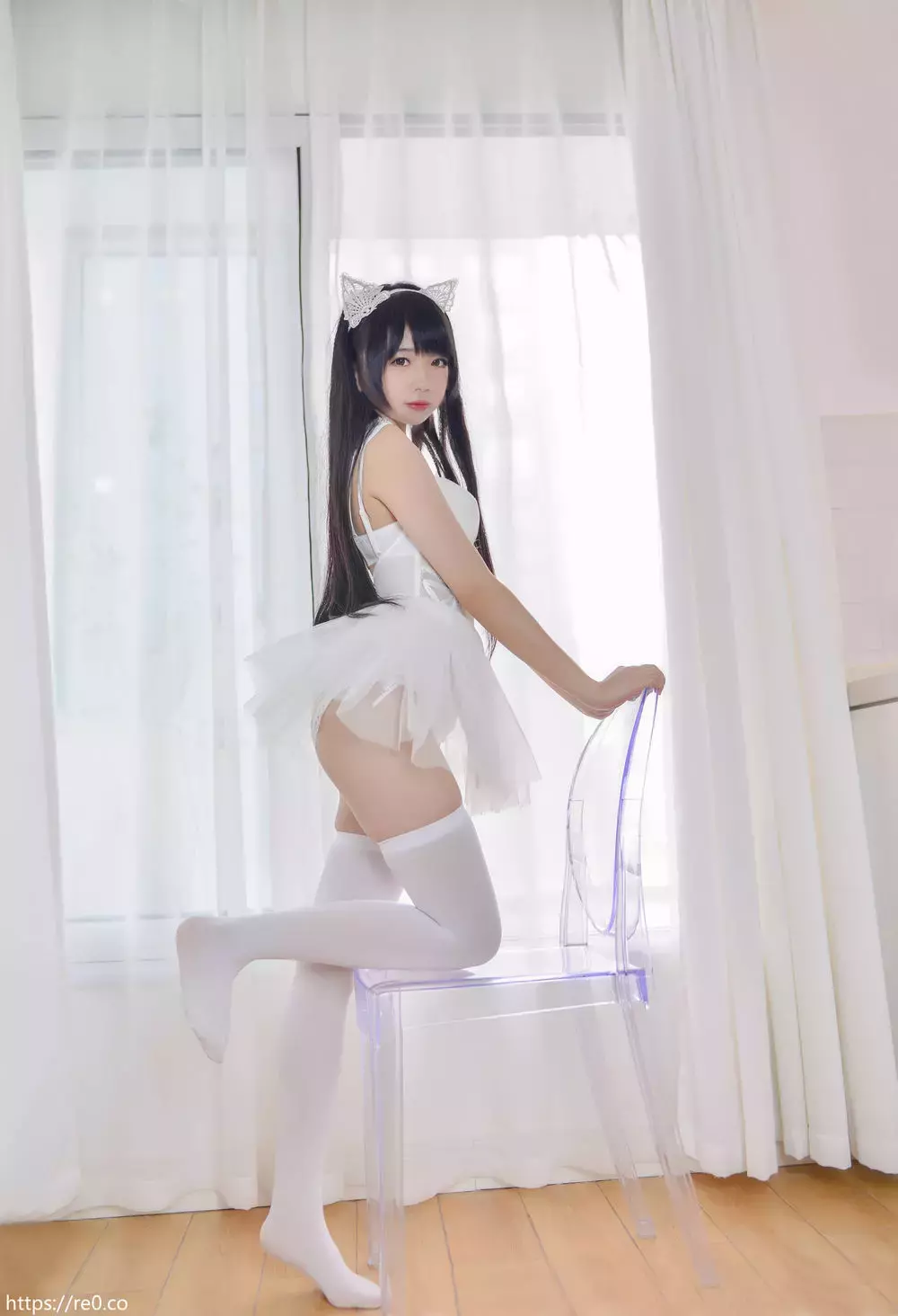 No.010-猫系少女白猫 [31P] 美女写真壁纸珍藏版-丽图社