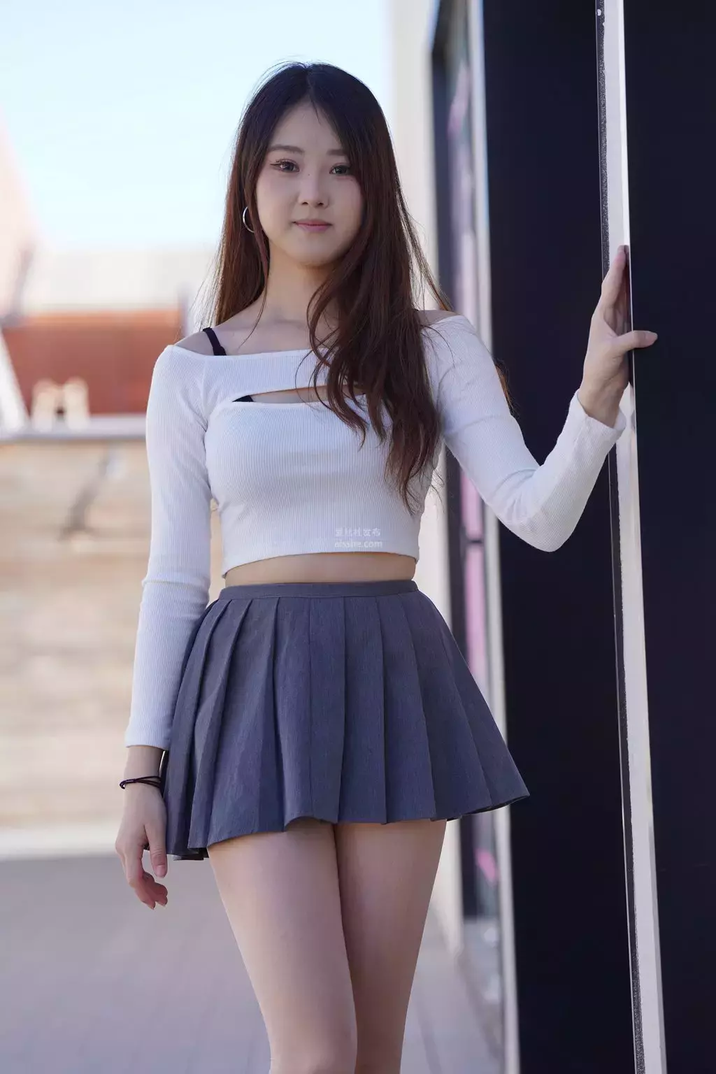 精选街拍作品 NO.2409 粉色碎花连衣裙 街拍第一站大师-丽图社