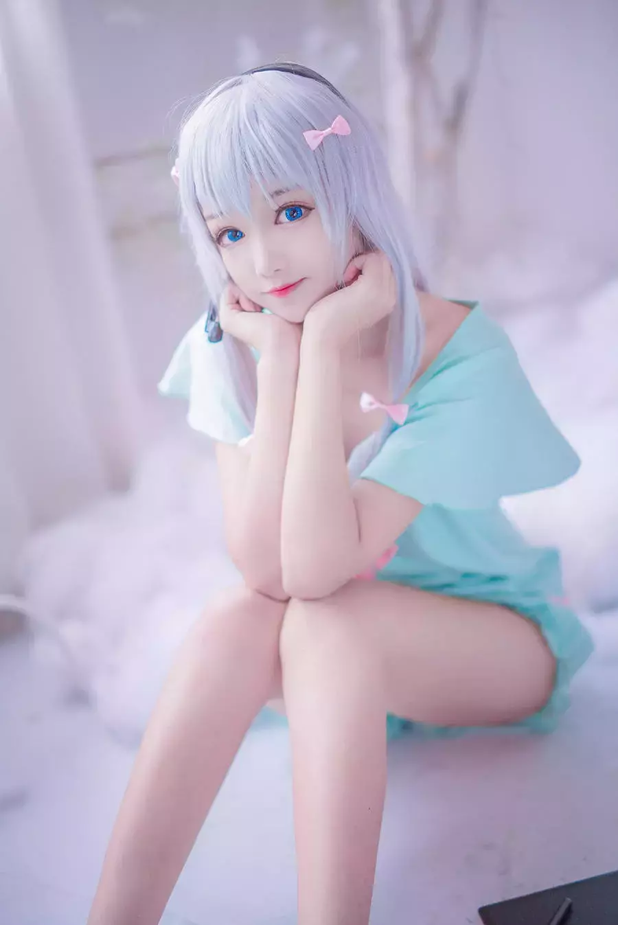 No.040-埃罗芒阿老师 和泉纱雾 [12P] 美女经典黑丝写真套图-丽图社