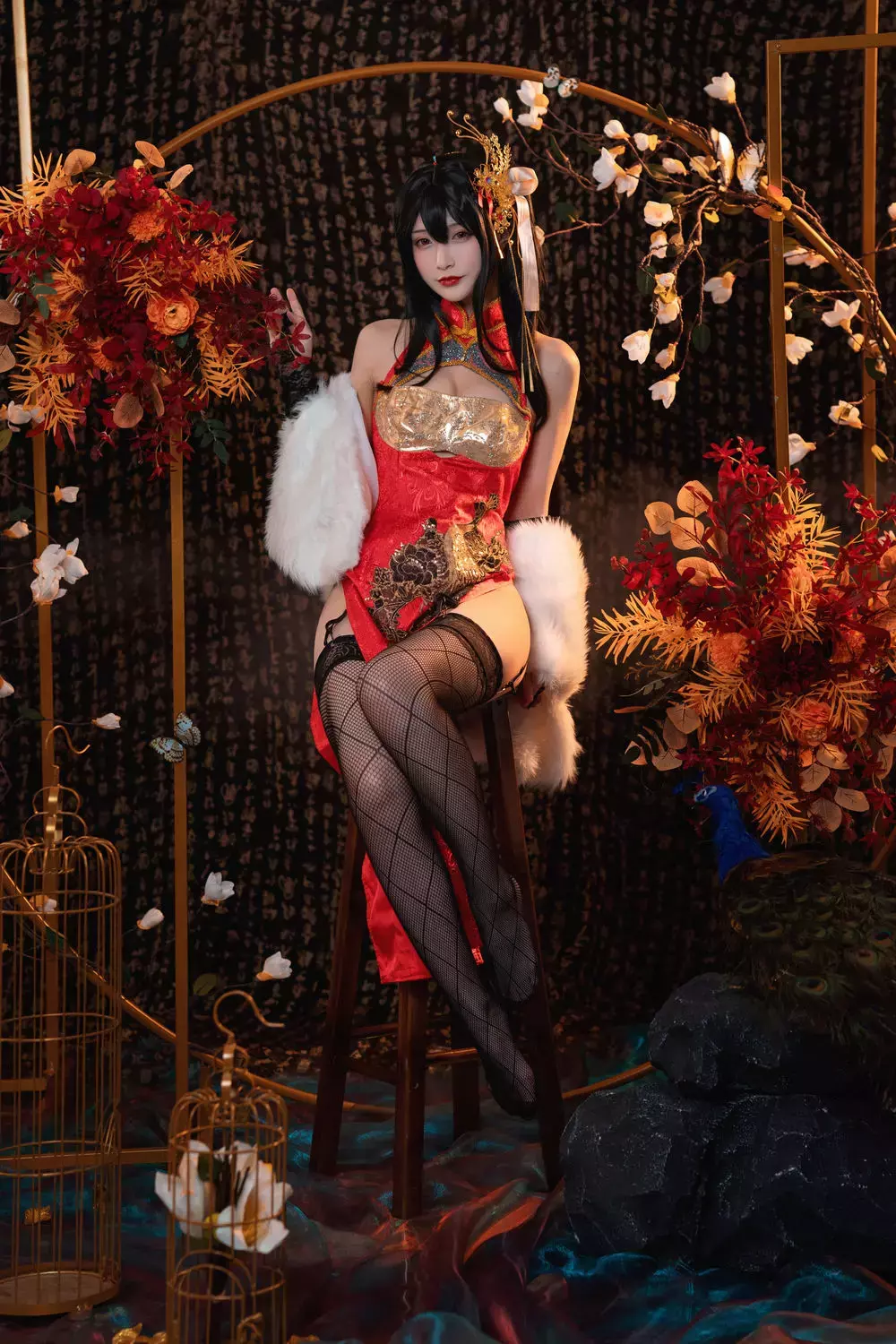 No.027-大凤旗袍 [30P] 百变时尚美女穿搭照片-丽图社