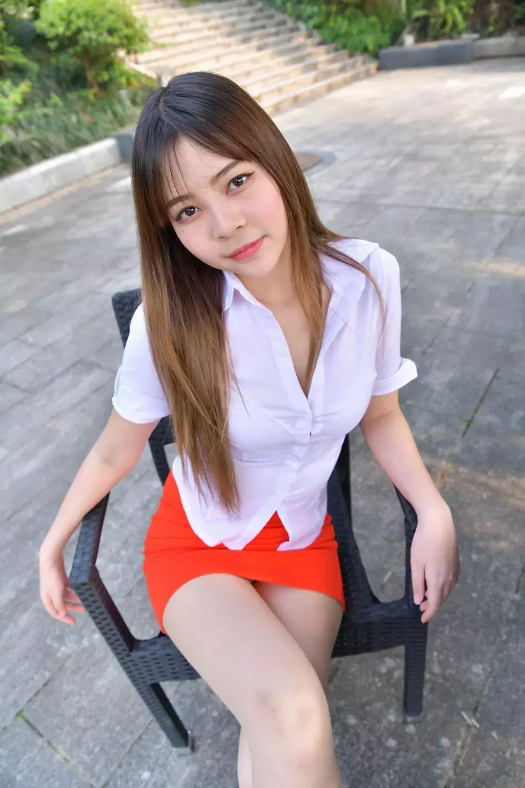 魔镜街拍 NO.150 极致又惑的红色包臀短裙少父 -2 街拍滚叔-丽图社