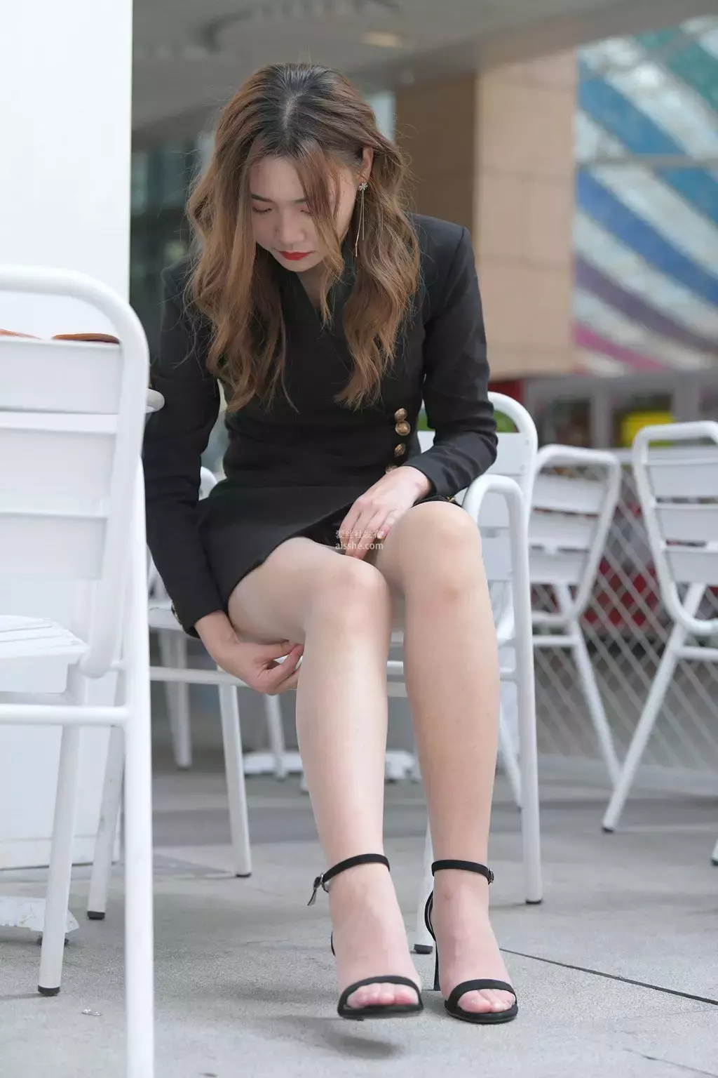 魔镜街拍 NO.119 美腿美女-2 街拍高跟鞋黑丝美女-丽图社