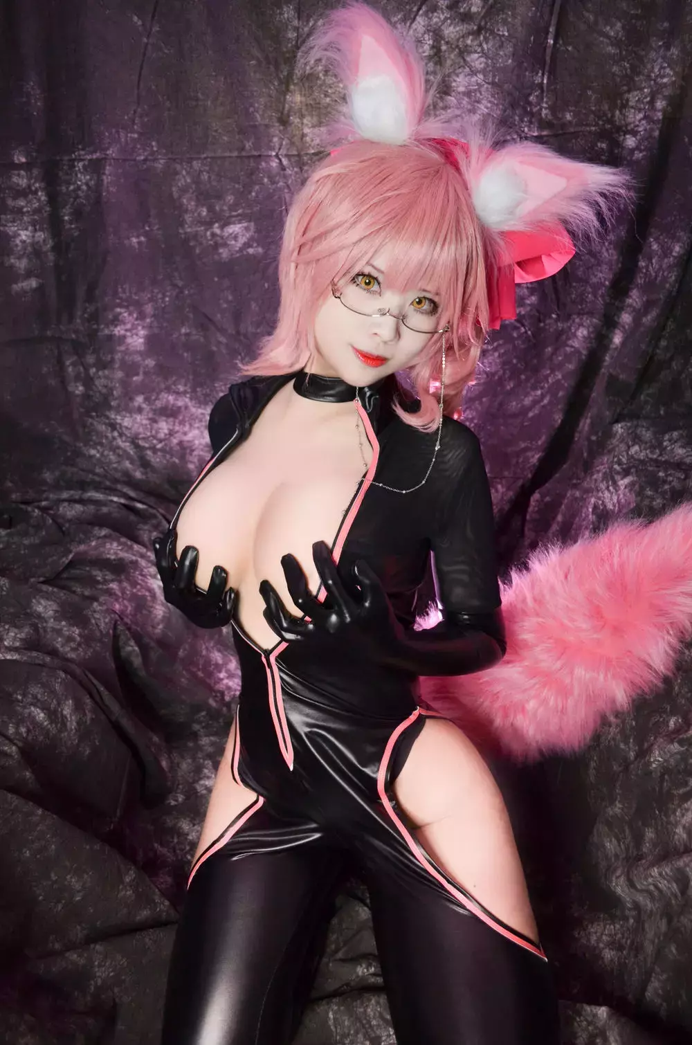 No.018-玉藻前 皮衣 [15P] 美女好身材自拍锁屏壁纸-丽图社