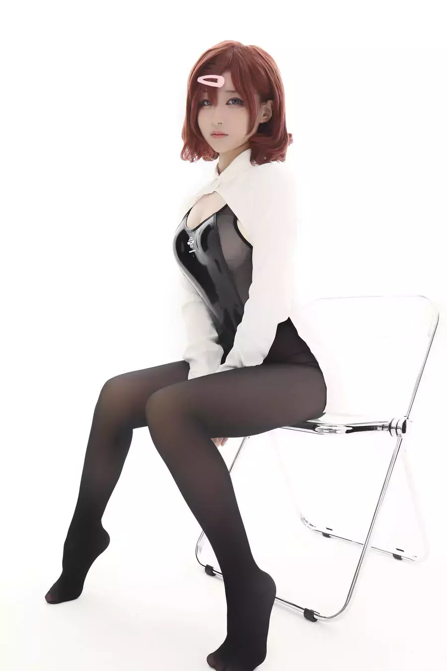 No.002-樋口円香竞泳灰丝 [29P] 美女写真照片素材-丽图社