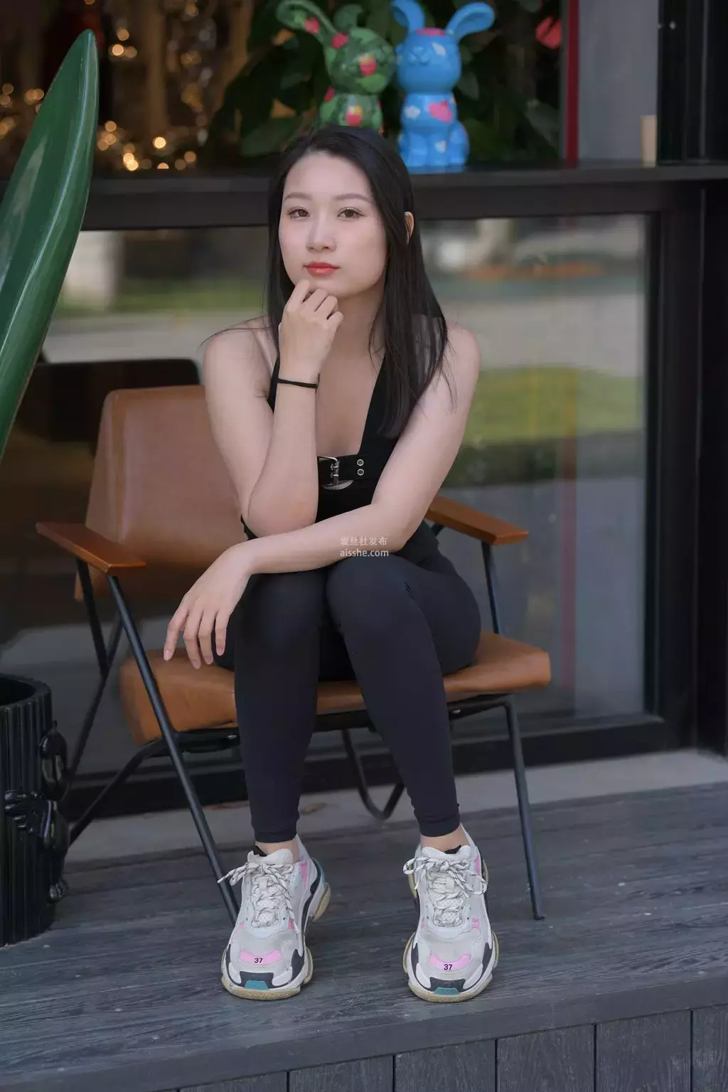 精选街拍作品 NO.2049 黑色瑜伽裤美女4 街拍美术馆-丽图社