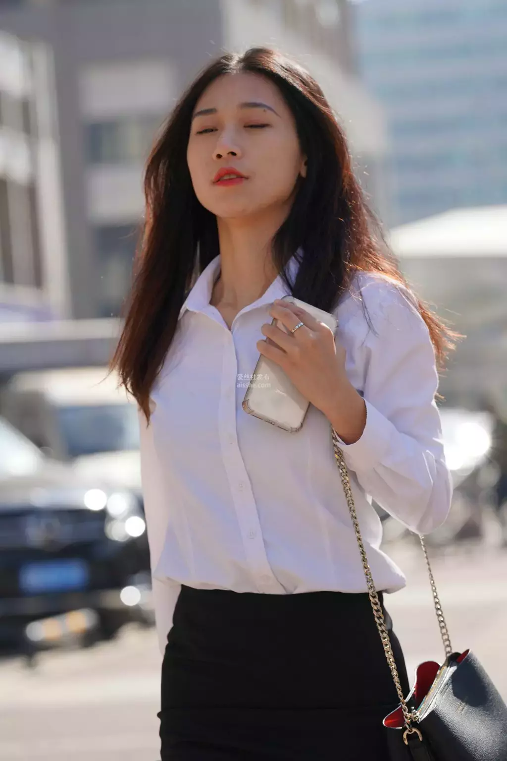 魔镜街拍 NO.135 街拍OL范嘿丝美女-5 杭州街拍-丽图社