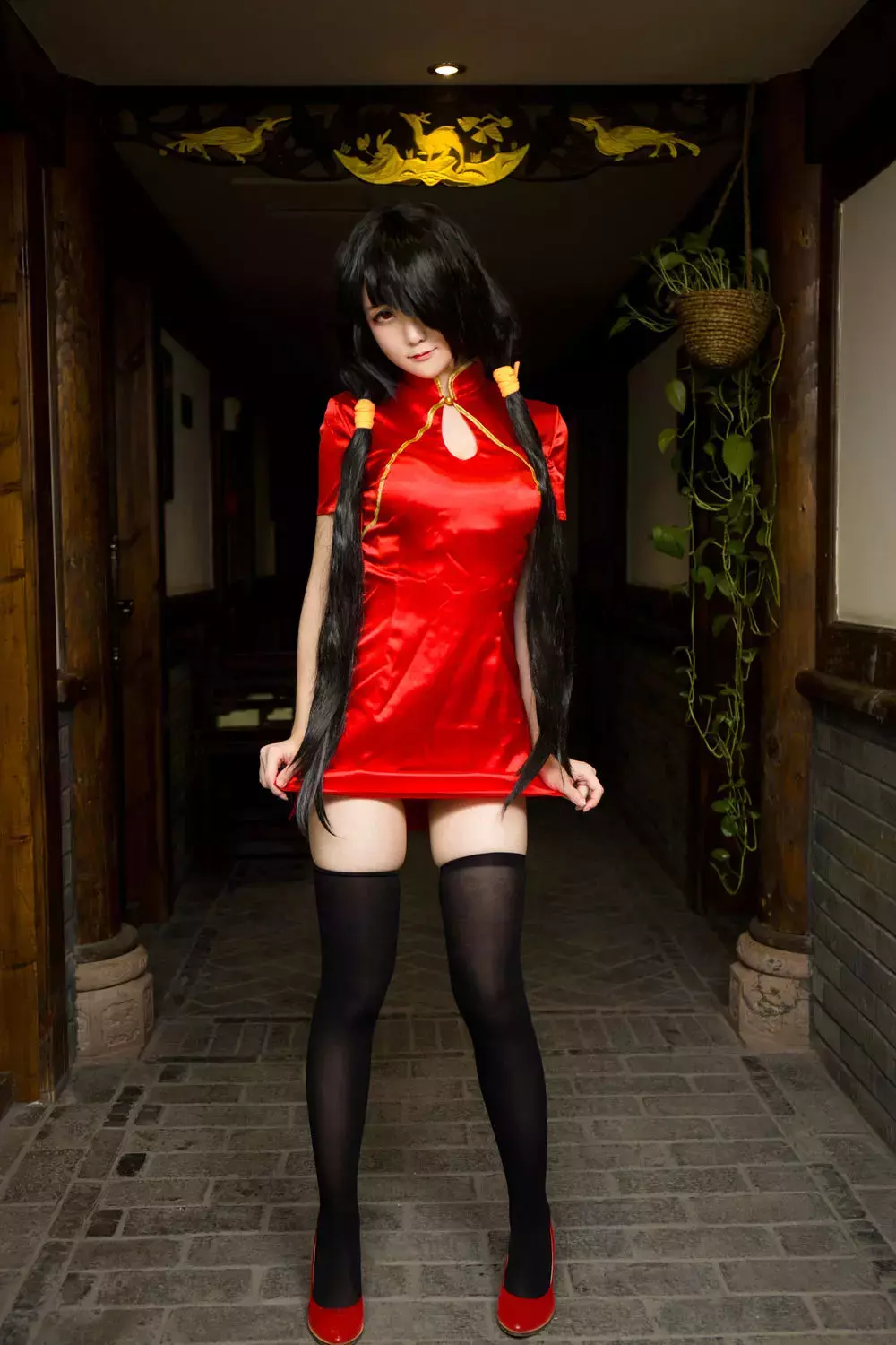 No.029-时崎狂三 大红旗袍 [3P] 清新美女图片壁纸-丽图社