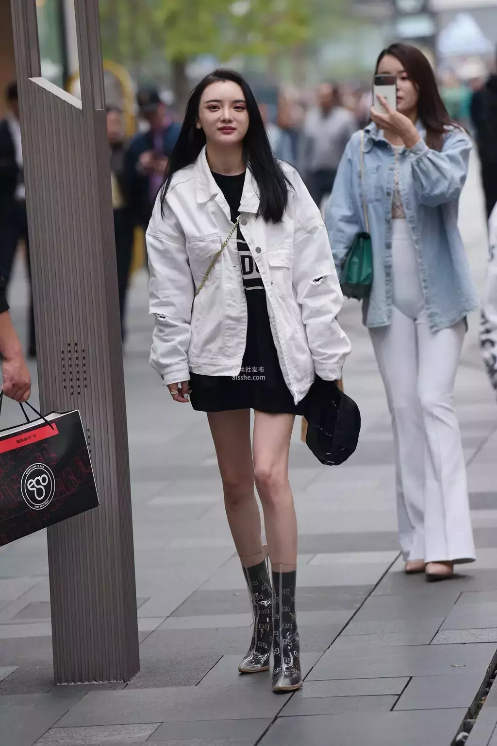 精选街拍作品 NO.1470 漂亮的长腿小姐姐 街拍滚叔-丽图社