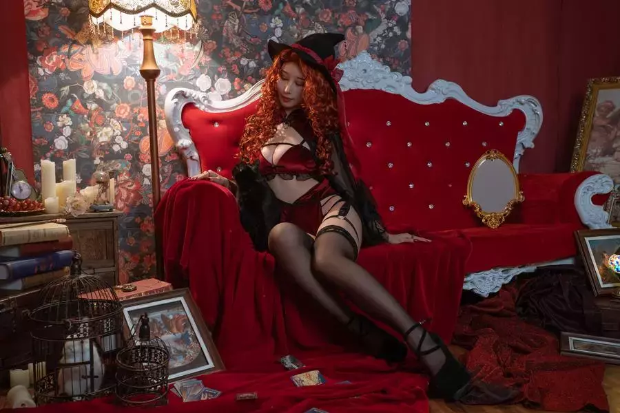 No.031-奶桃 女巫和她的黑猫 [50P 1V] 美女写真套图素材照片-丽图社