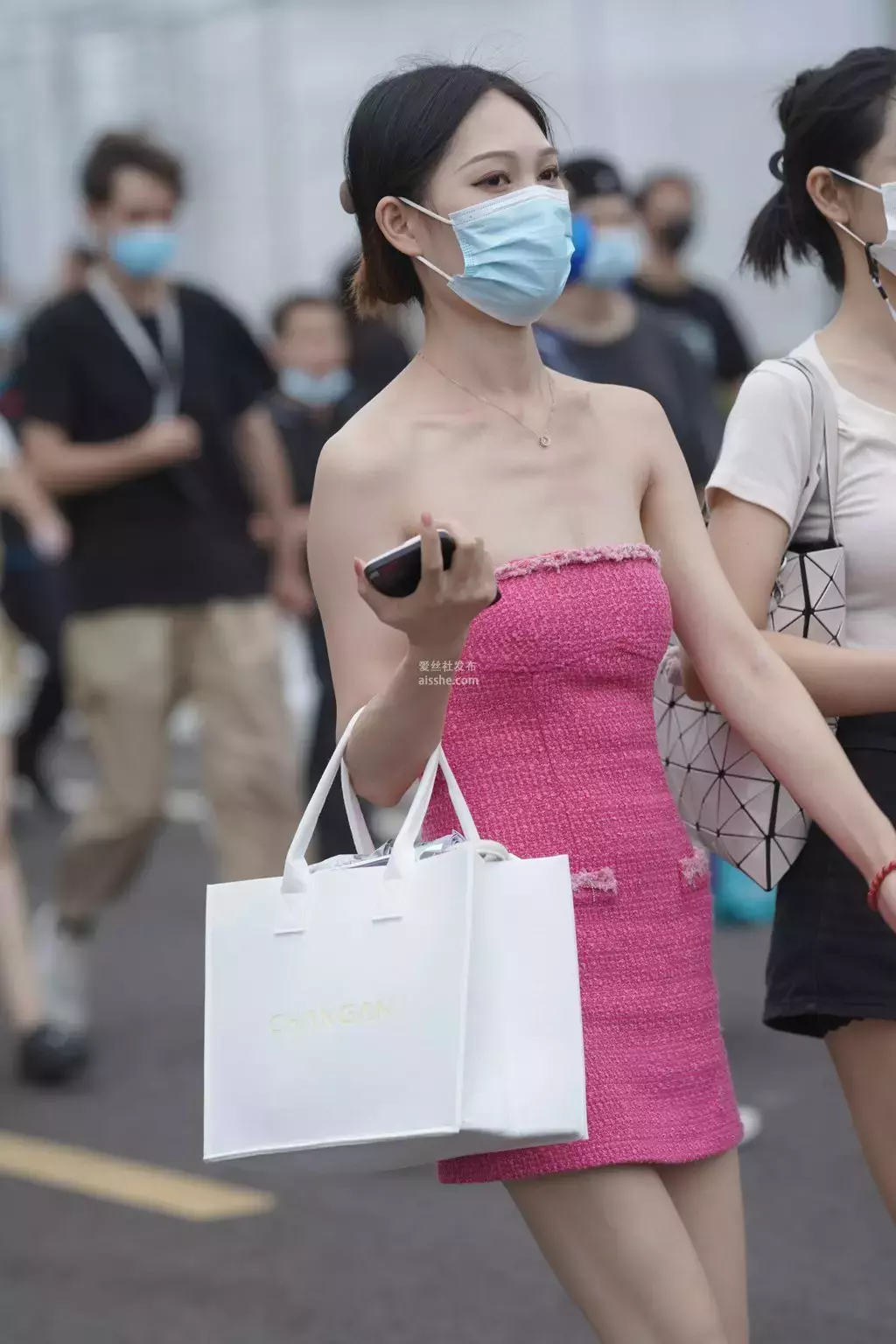 精选街拍作品 NO.2160 青春甜美粉色系 欧美街拍-丽图社