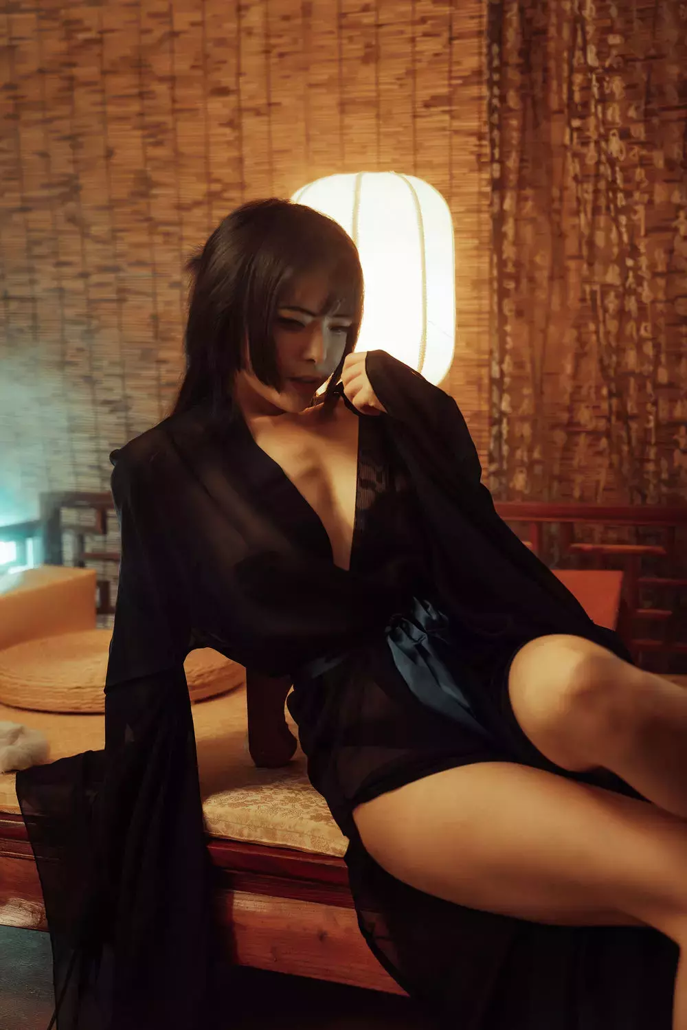 No.025-穿黑纱的小妖精 [38P 1V] 长裙比基尼风美女写真-丽图社