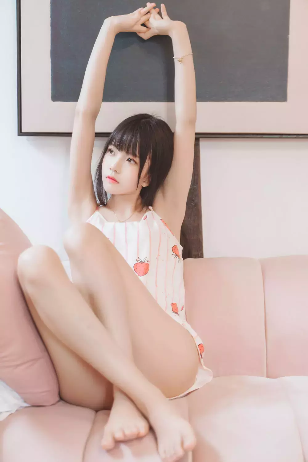 No.144-甜甜×4 – 唇边小草莓 [13P] 清纯美女套图-丽图社