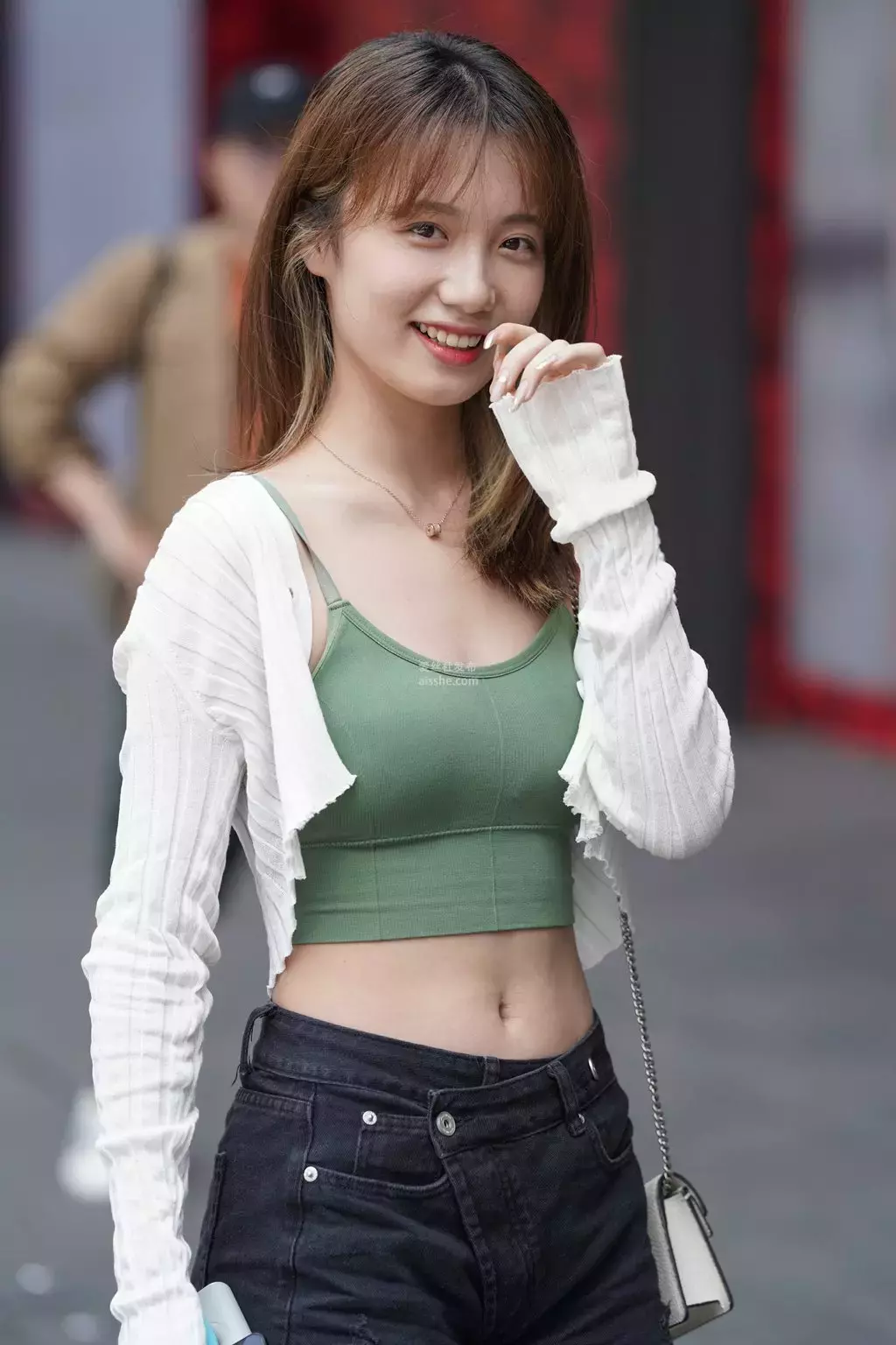 魔镜街拍 NO.152 热裤姑娘 街拍瑜伽裤-丽图社