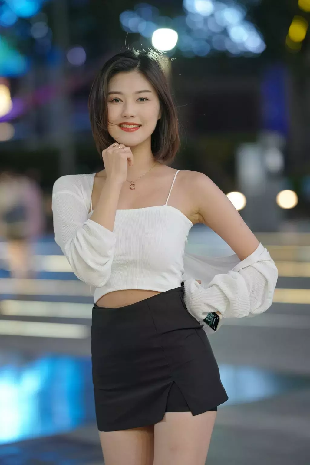 精选街拍作品 NO.1434 街拍漂亮的黑裙美女1 街拍第一站大师-丽图社