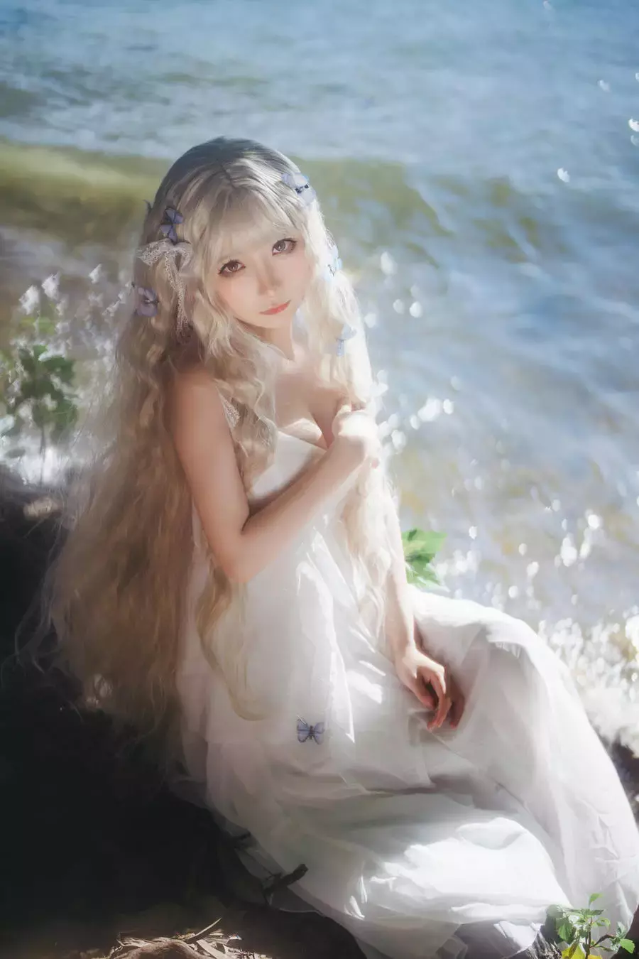 No.022 – 湖边白裙 [15P] 又纯又欲的美女壁纸-丽图社