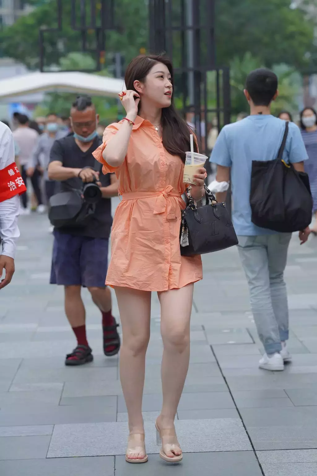 精选街拍作品 NO.1089 美美白白 街拍女神-丽图社