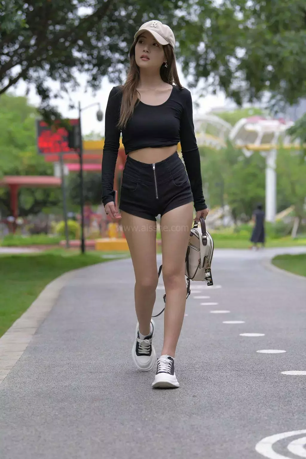 精选街拍作品 NO.1118 棒球帽女孩3 街拍瑜伽-丽图社