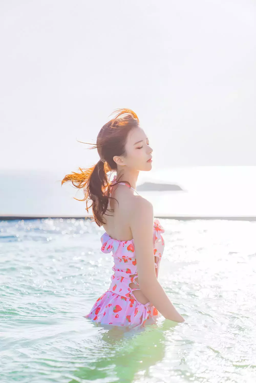 No.144-甜甜×4 – 草莓泳衣 [17P] 美女写真照片素材-丽图社