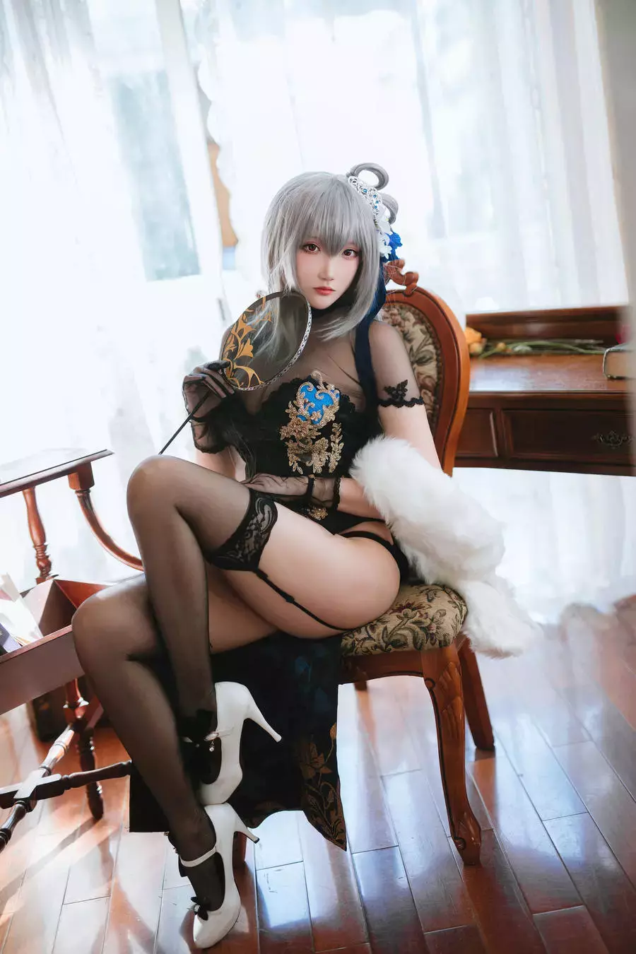 No.067-碧蓝航线 路易九世 旗袍 [18P] 国内艺体美女拍唯美写真-丽图社