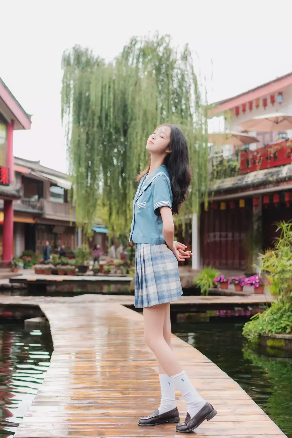 No.008-丽江写真JK户外成片 [44P] 好看的性感美女套图-丽图社