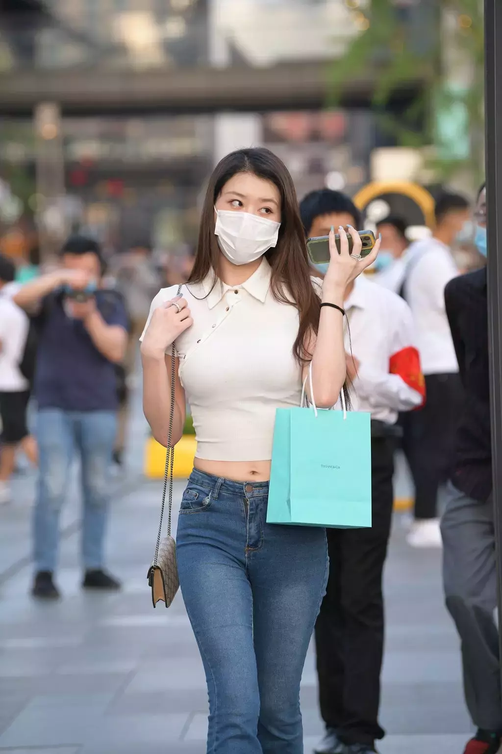 精选街拍作品 NO.1095 紧牛美女2 街拍真空-丽图社