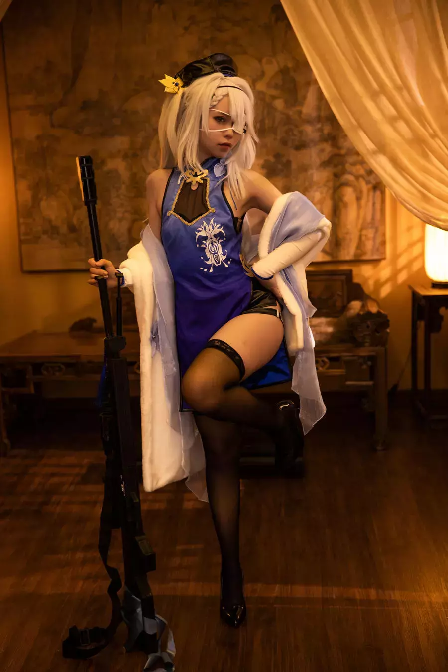 No.076-少女前线 HS-50 [40P] 美女经典黑丝写真套图-丽图社