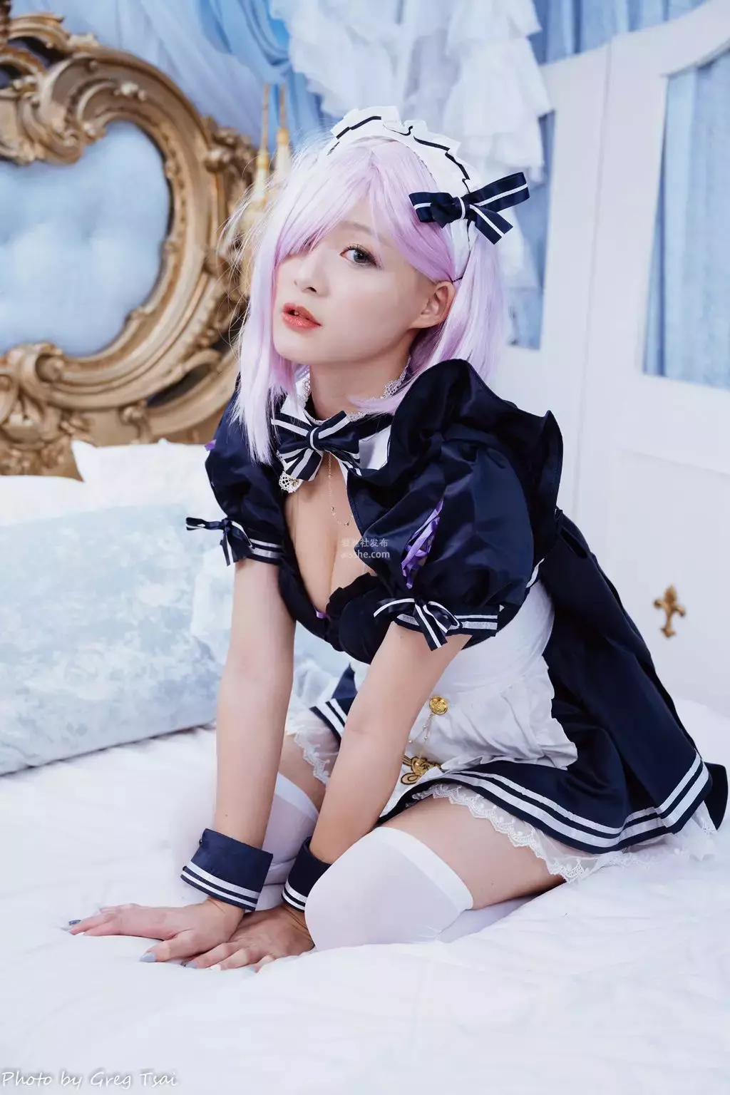 精选模拍作品 NO.262 Ashley cosplay白丝 上海街拍-丽图社