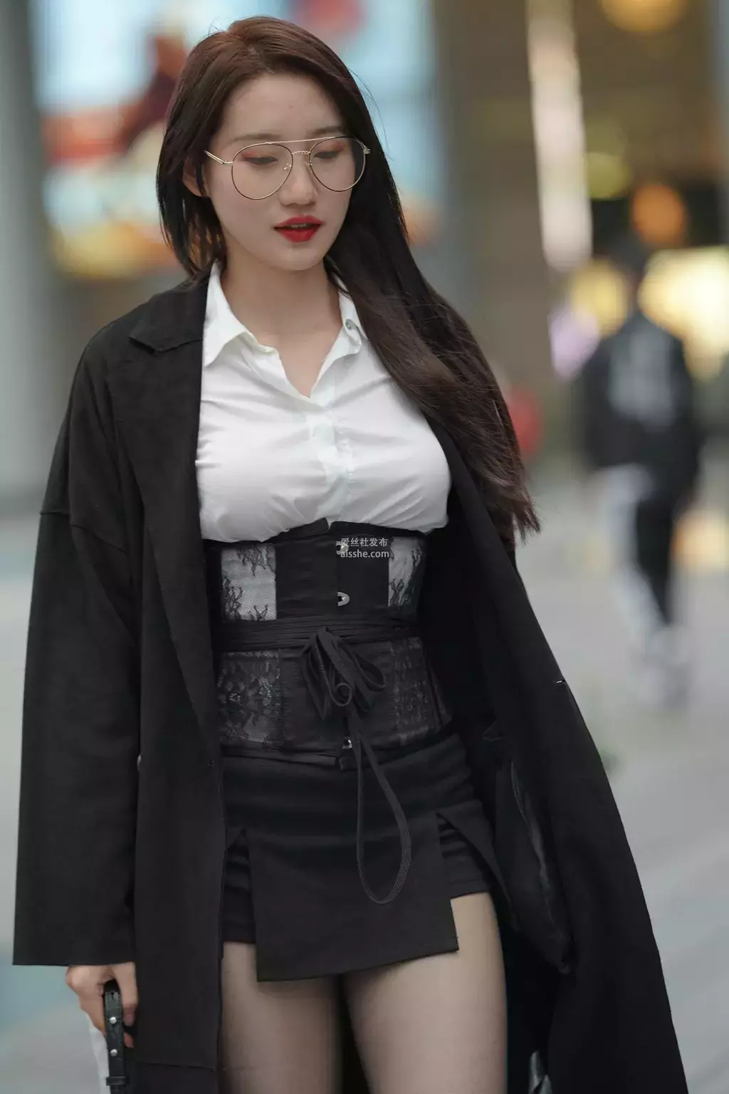 魔镜街拍 NO.160 嘿丝大长腿 街拍美女图片大全-丽图社