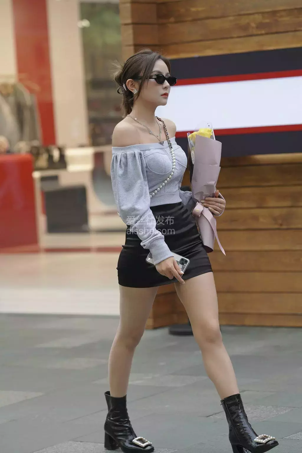 精选街拍作品 NO.1370 白色包臀裙美女2 街拍滚叔-丽图社