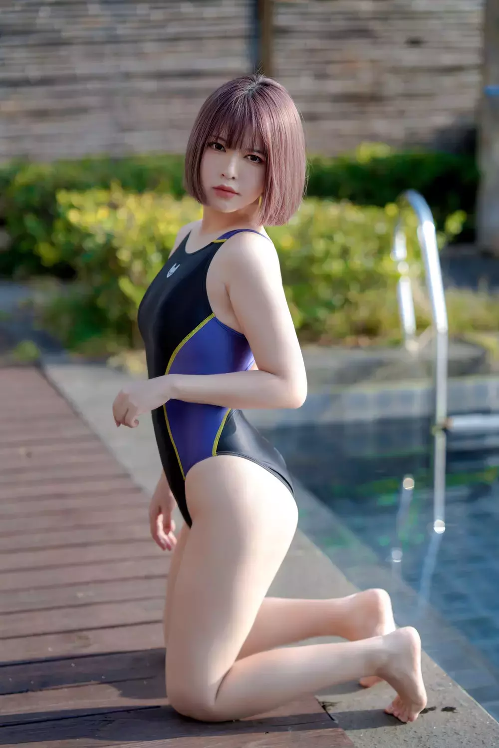 No.029-競泳水着を着た彼女 [36P] 又纯又欲心动型小姐姐-丽图社