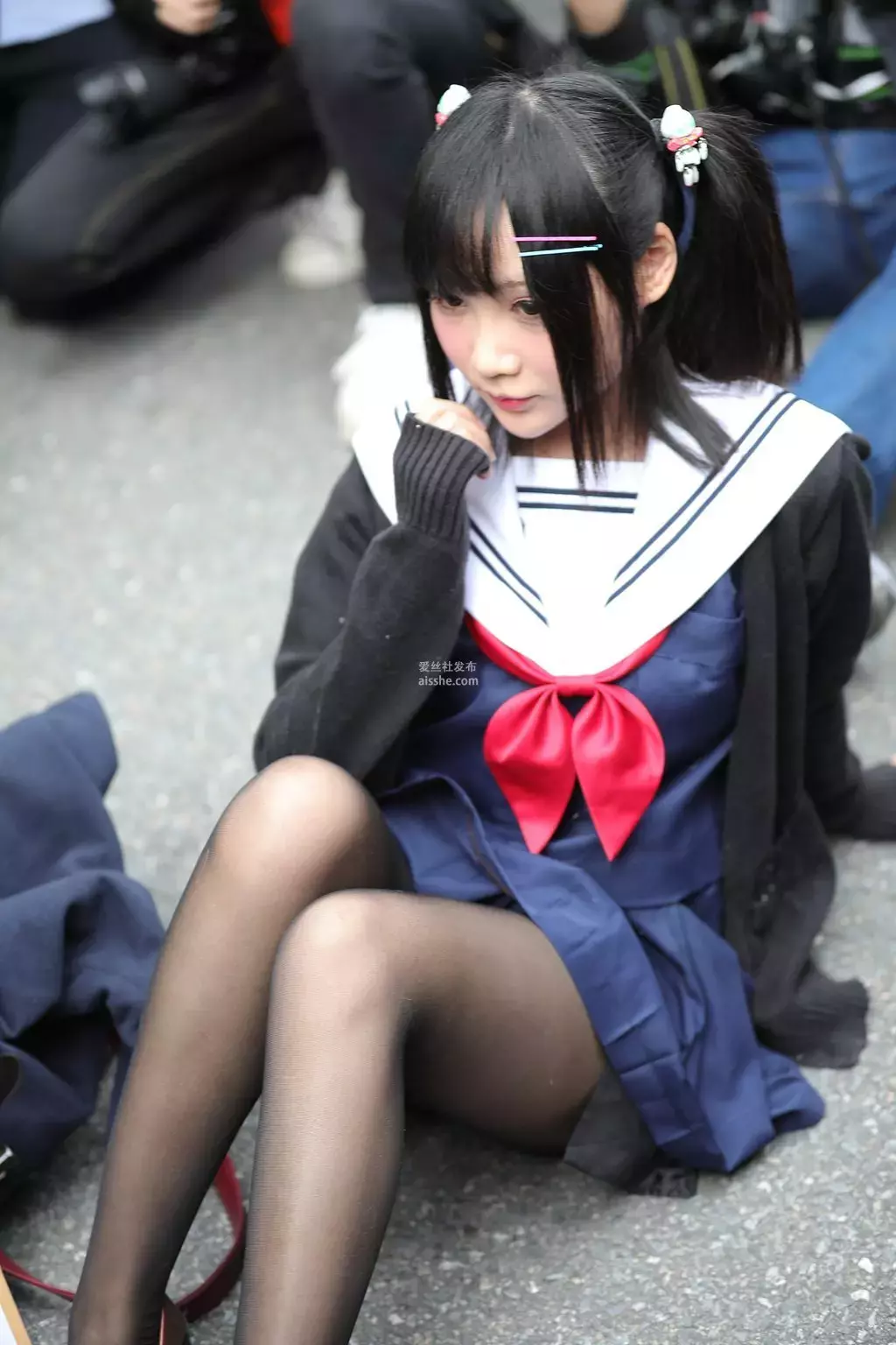 精选街拍作品 NO.1430 姓感的黑色coplay美女 街拍熟女-丽图社