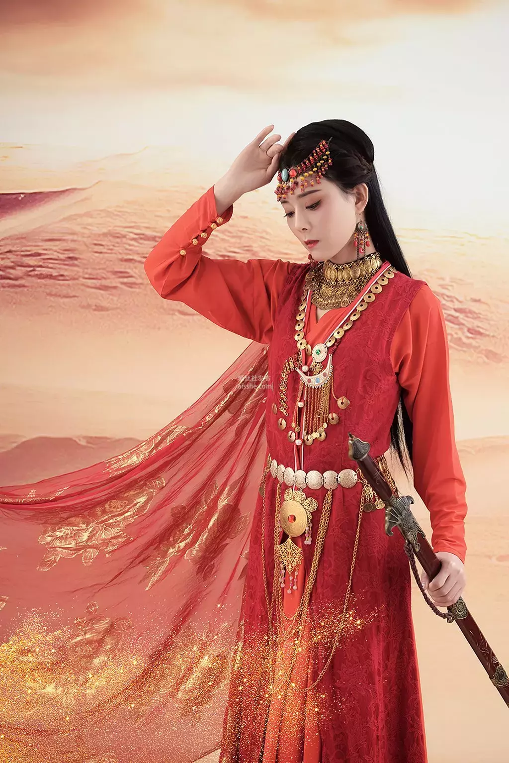 [宅急约WordGirls] No.021 梦回楼兰莫晓希 美女图片高清背景-丽图社