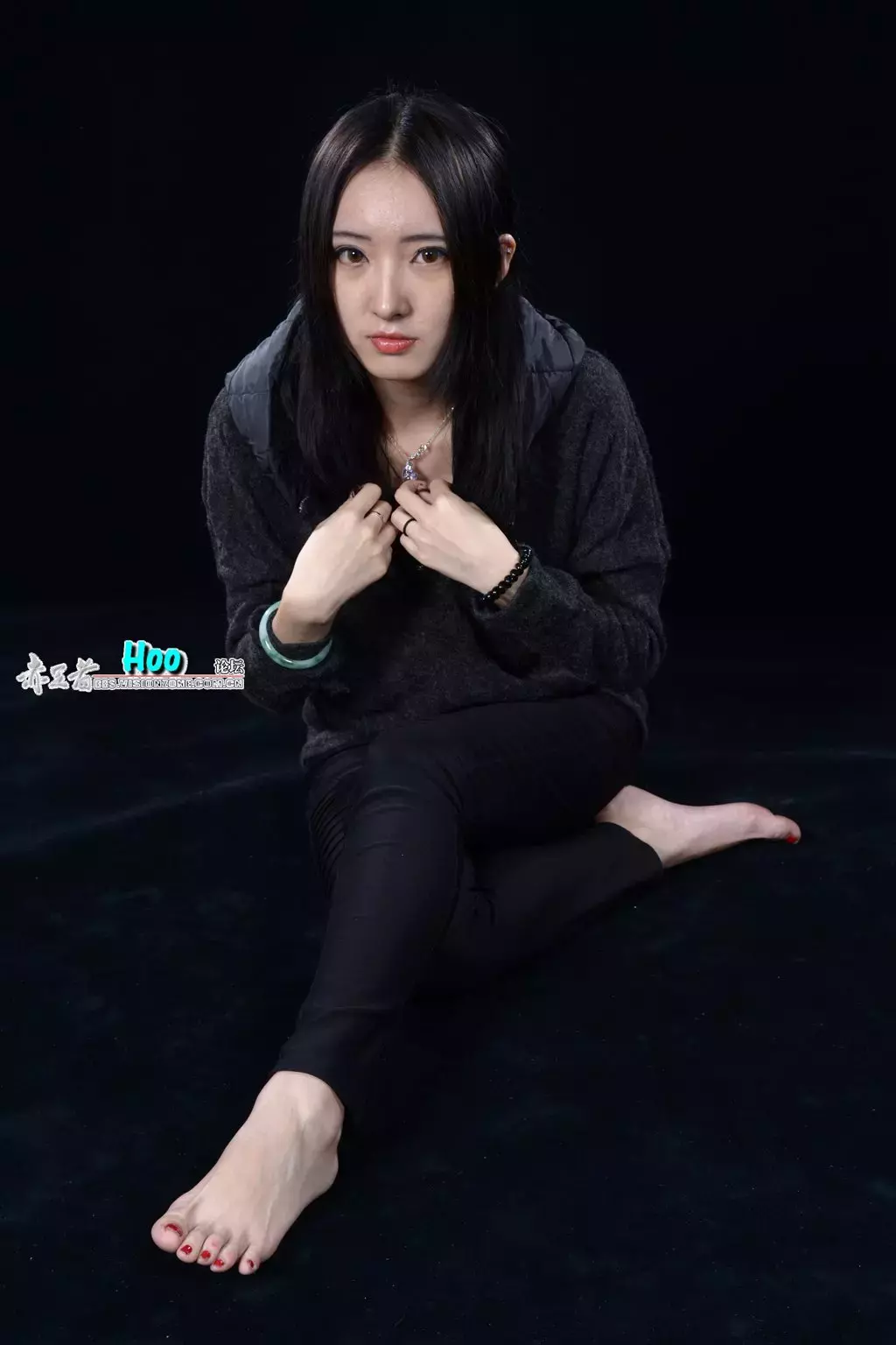 Hoo摄影 No.017 D800超级大图-黑幕下的莉莉 美女经典黑丝写真套图-丽图社