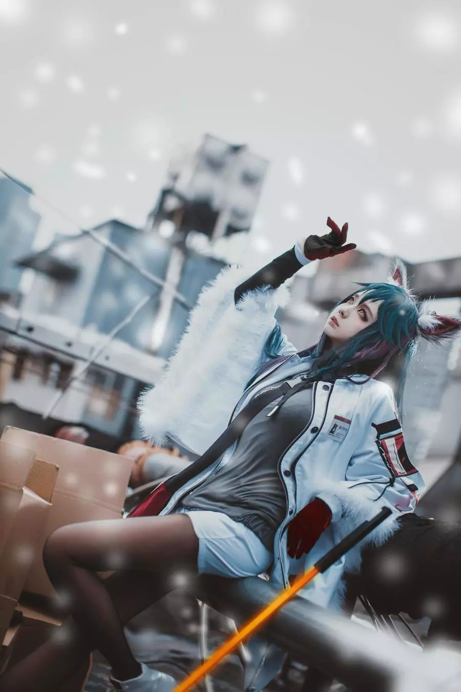 No.021-明日方舟 德克萨斯 寒冬信使 [8P] 压箱底的高清美女壁纸-丽图社